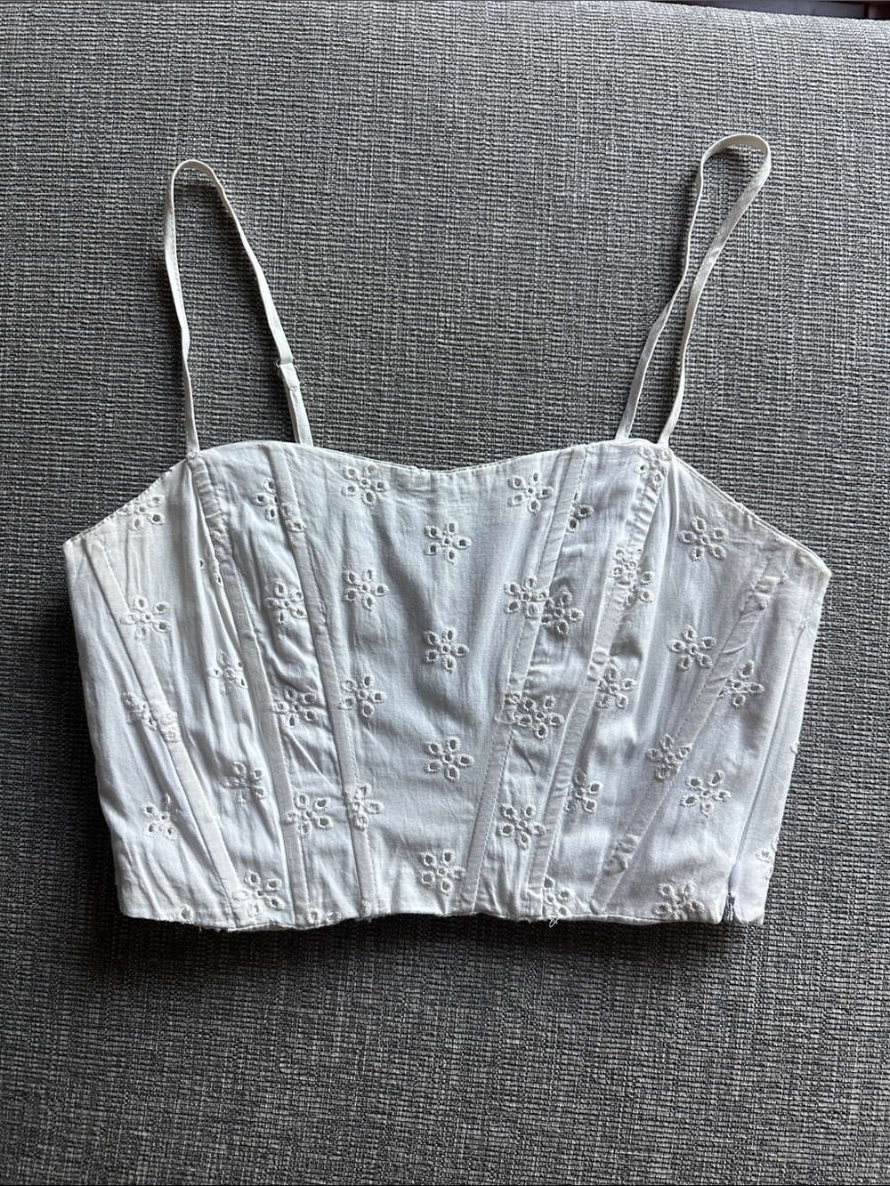 JASON WU Eyelet Cropped Cami Top
